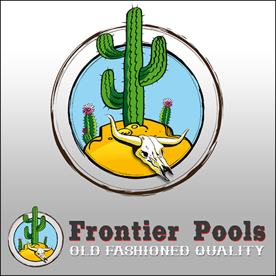click first design logo design frontier pools