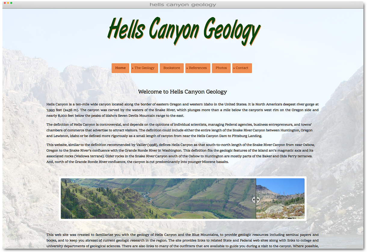hells canyon geology website
