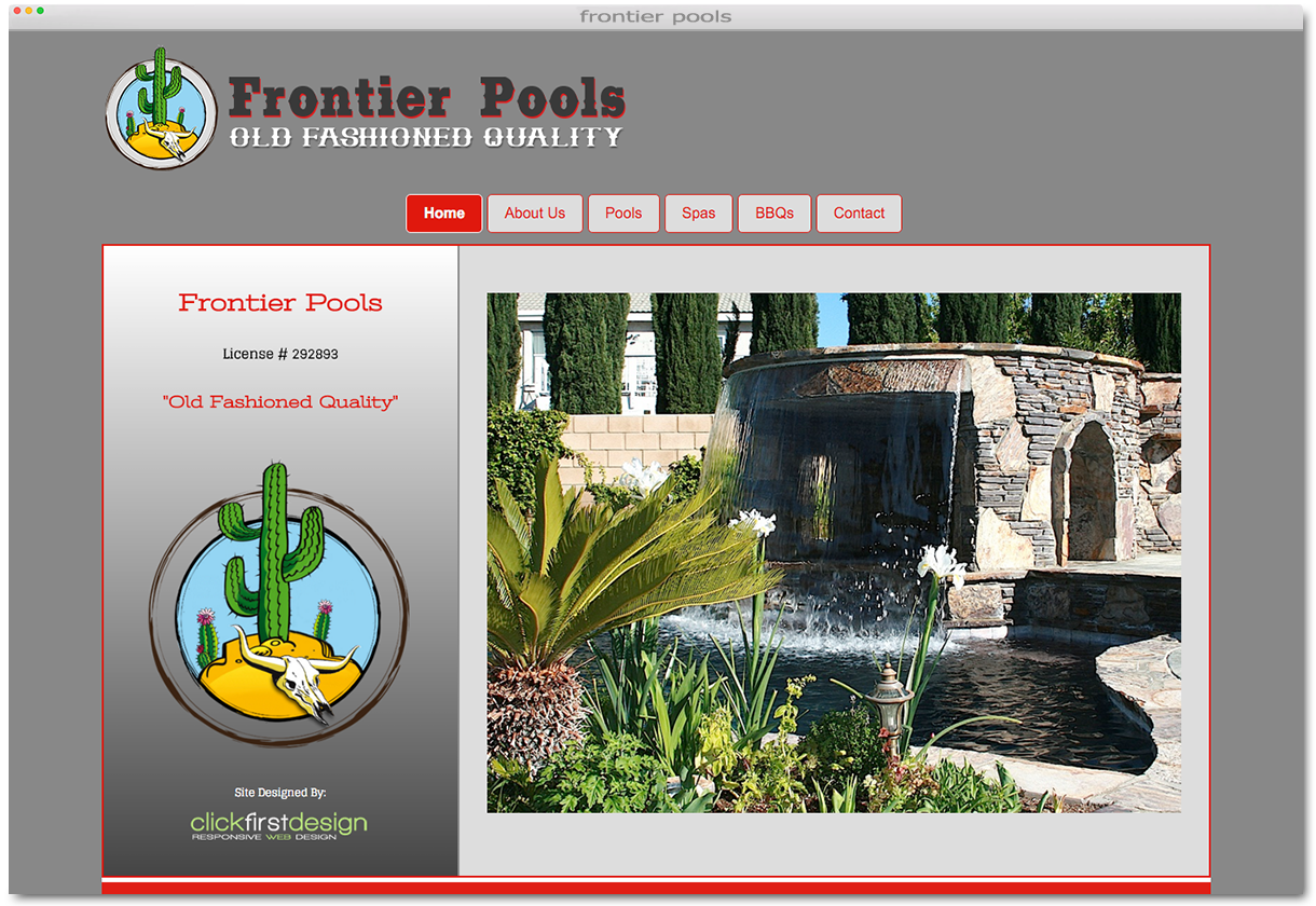 frontier pools website